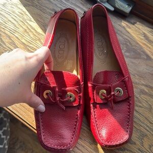Red Tod’s Loafers